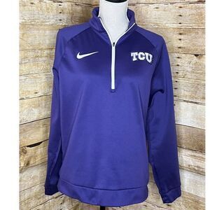 NIKE TCU HORNED FROGS  ATHLETIC COLLEGE TEAM PULL OVER ACTIVE TOP SIZE MEDIUM